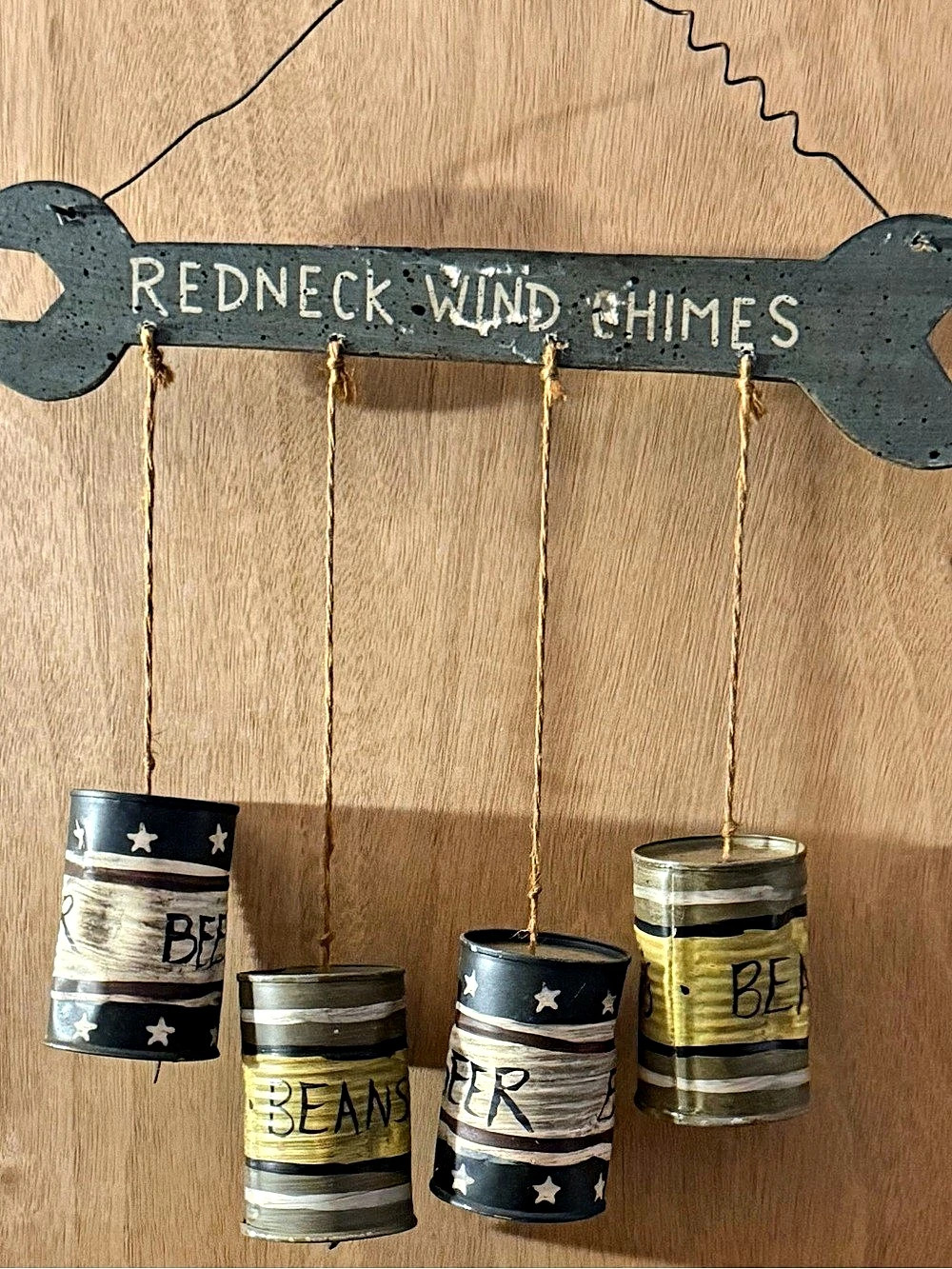 Redneck Wind Chimes Rustic Decor Brown & Black